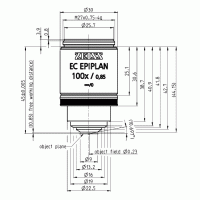 Объектив EC Epiplan 100x/0,85 M27 (a=0,87 мм)